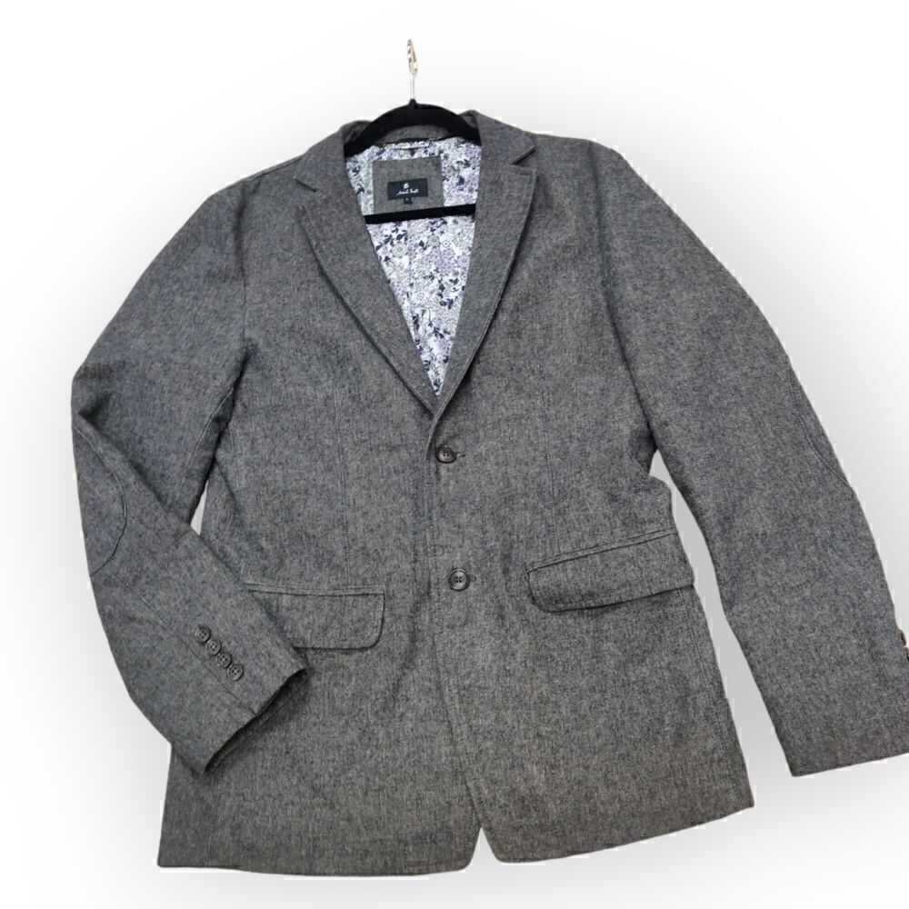 Paul Saint Brown Gray 100% cotton button down blazer suit jacket size L